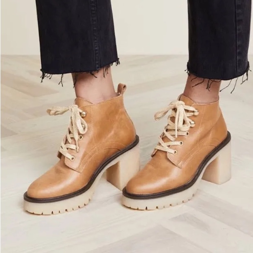 Free People Sydney Hiking Boots Tan